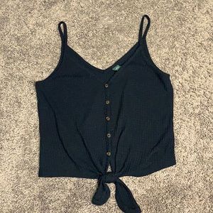 Wild fable button down black tank top medium
